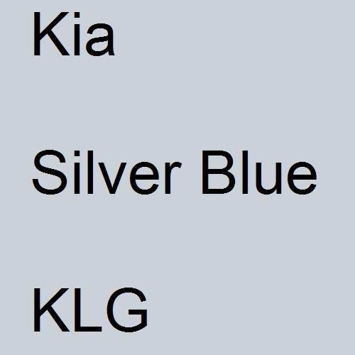 Kia, Silver Blue, KLG.